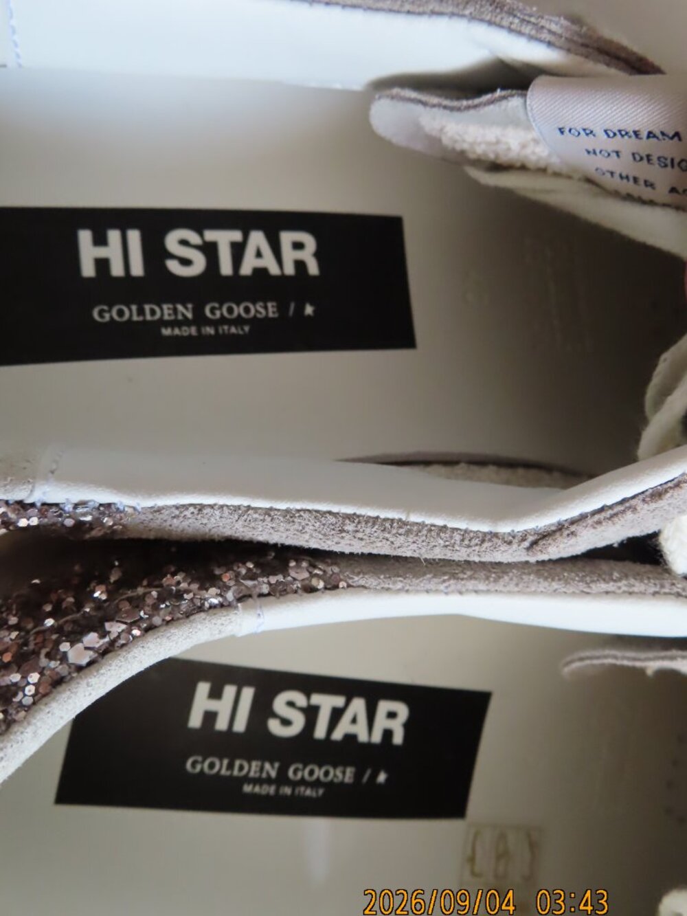 Women’s Hi Star sneakers Grey Suede-laminated Star & Glitter Size 40 - Picture 14 of 15